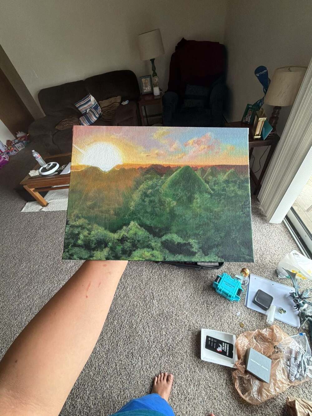 Chocolate Hills of Bohol Original Landscape Painting by Samantha Bohol